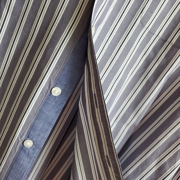 Cutter & Buck Men's Striped Easy Care Button Down Shirt Size 1XB - Picture 7 of 12